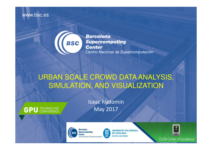 urban scale crowd data analysis simulation and