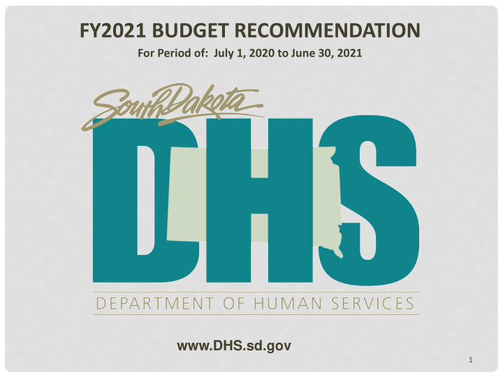 fy2021 budget recommendation