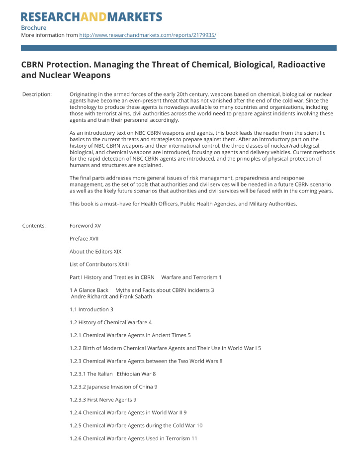 cbrn protection managing the threat of chemical