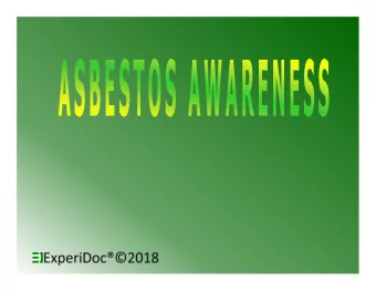 1  Objectives  Be familiar with background information and Health Effects.  Have a General