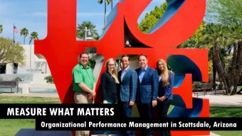 MEASURE WHAT MATTERS  Organizational Performance Management in Scottsdale, Arizona  ...the only
