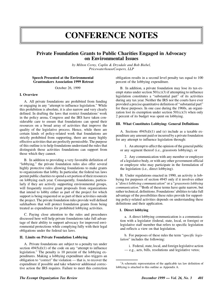 conference notes