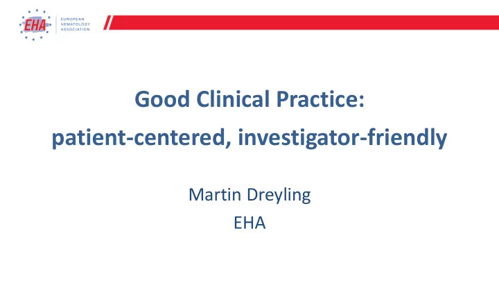 patient centered investigator friendly