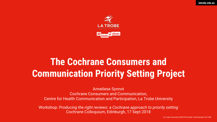 communication priority setting project