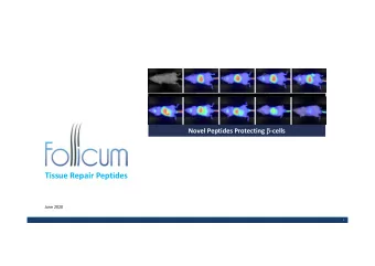 Tissue Repair Peptides  June 2020  1  Disclaimer    This report contains certain