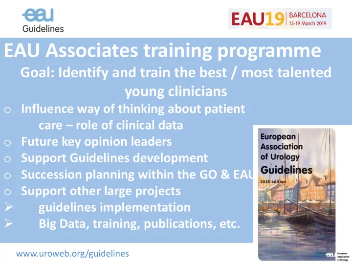 eau associates training programme