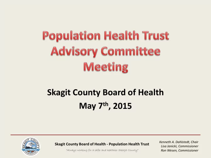 skagit county board of health may 7 th 2015