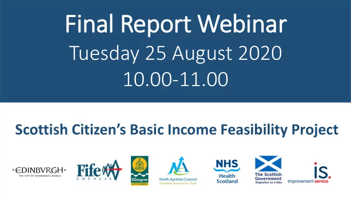 fin inal l report webin inar