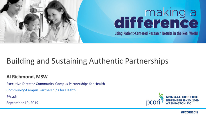 building and sustaining authentic partnerships