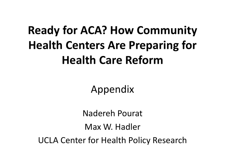 ready for aca how community health centers are preparing