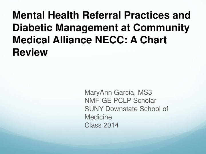 mental health referral practices and