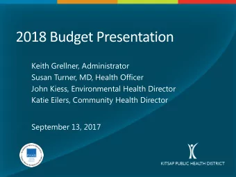 John Kiess, Environmental Health Director  Katie Eilers, Community Health Director  September 13,