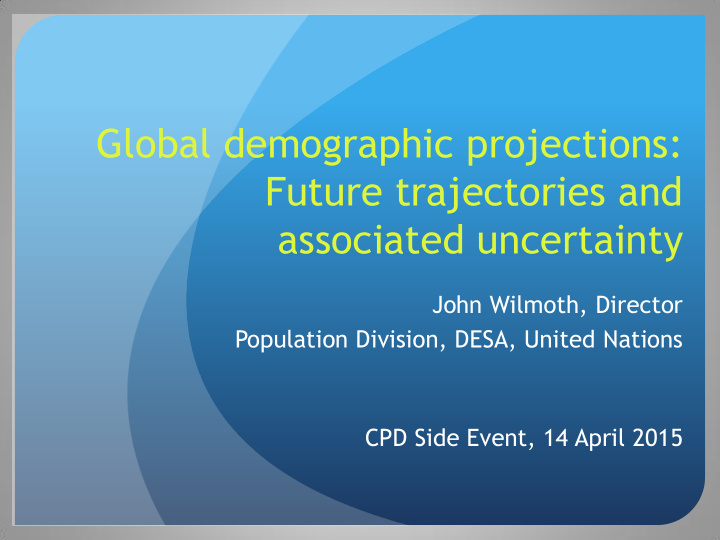 global demographic projections