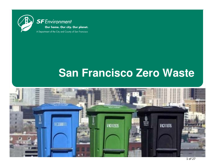 san francisco zero waste