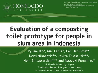 Evaluation  Ev  aluation of  of a co  a composting  posting  toil  ilet  et pr  prototype  ype for