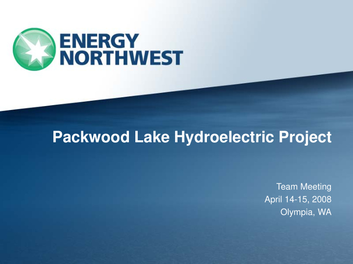packwood lake hydroelectric project