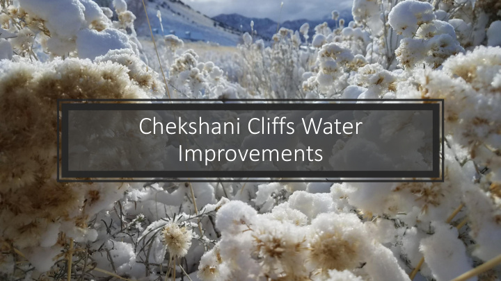 chekshani cliffs water