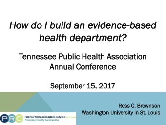 Ross  ss C. Brownson  nson  Washin  hingt  gton  on Uni  Univer  ersity  sity in St.  . Louis  is