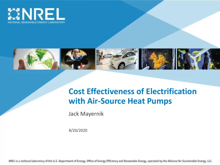 cost effectiveness of electrification with air source