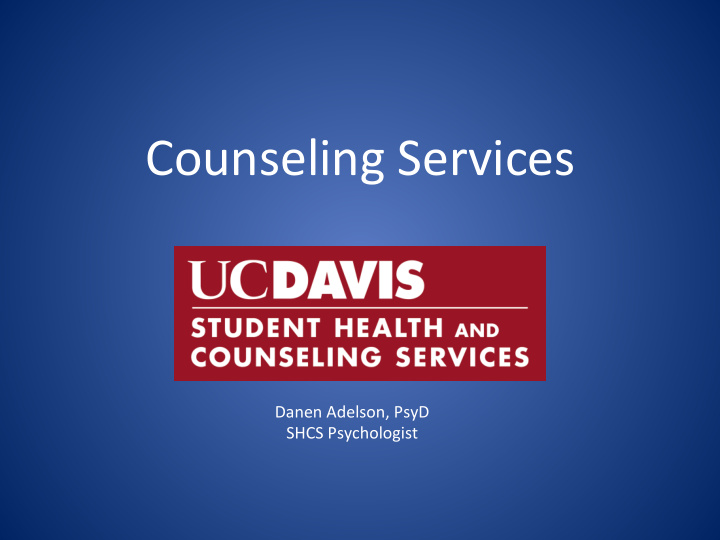 counseling services