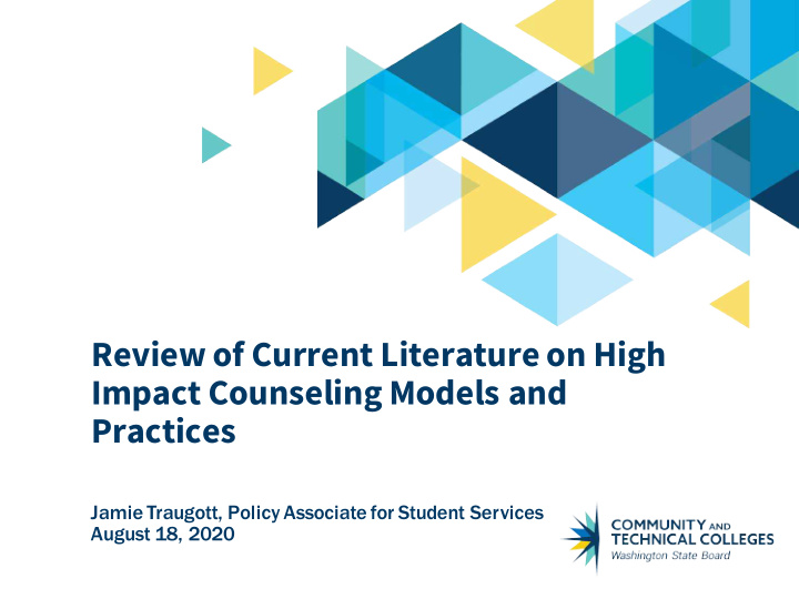 review of current literature on high impact counseling