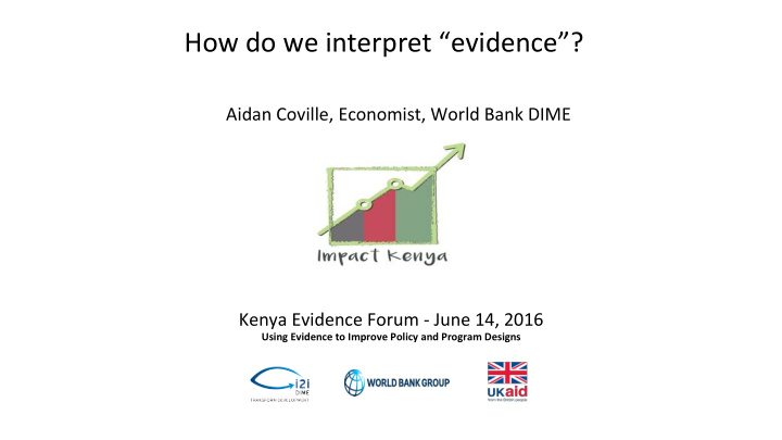 how do we interpret evidence