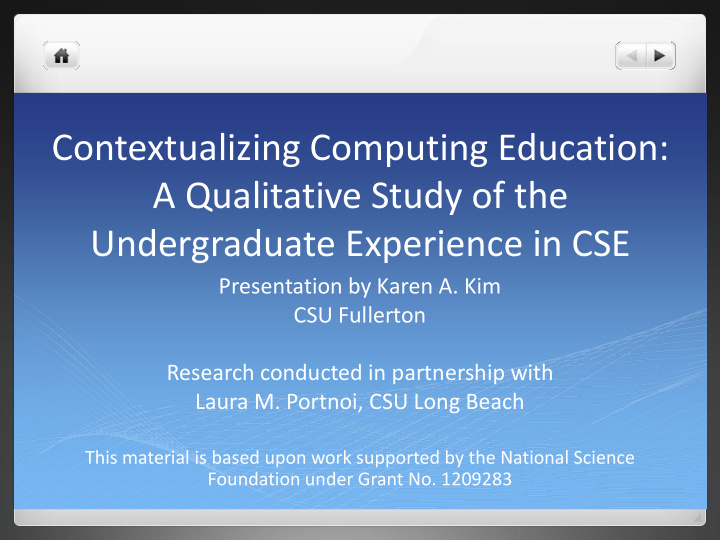 contextualizing computing education a qualitative study