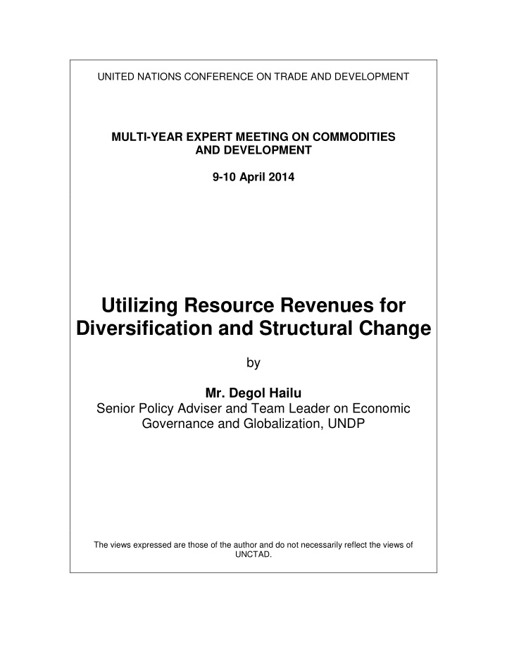 utilizing resource revenues for