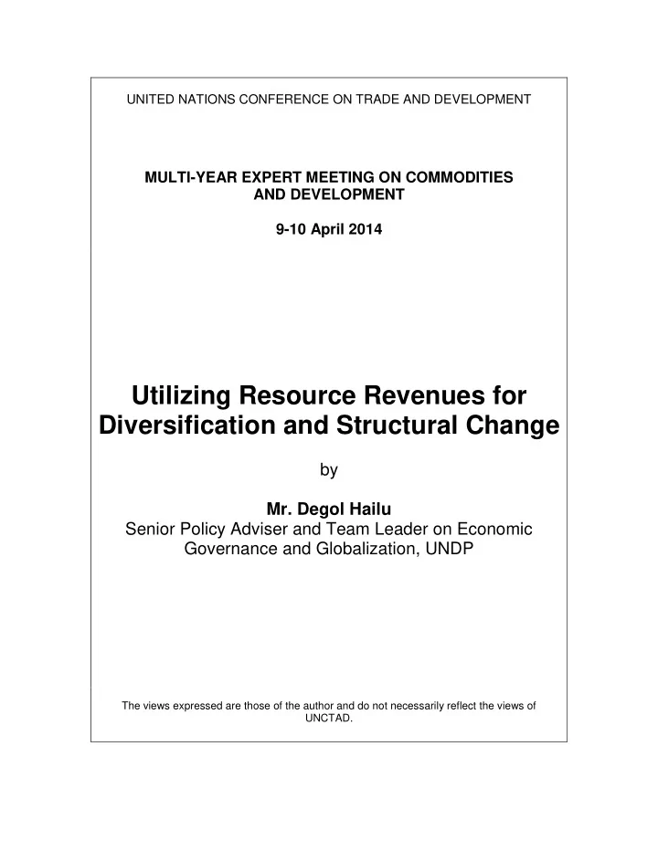utilizing resource revenues for