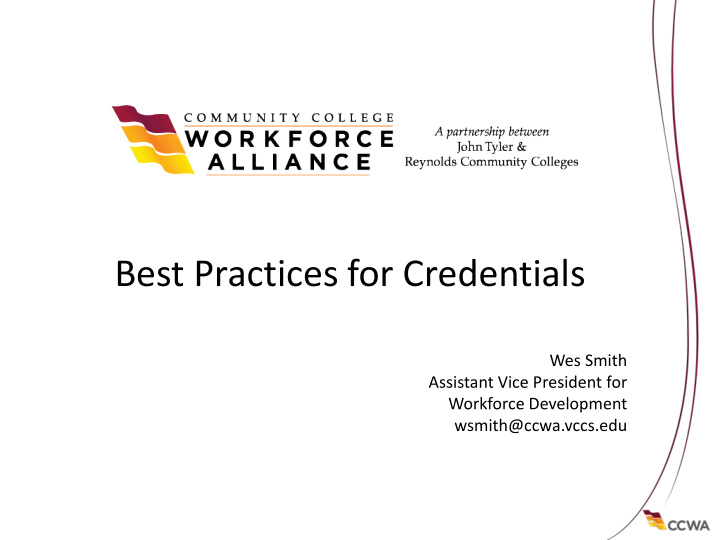 best practices for credentials
