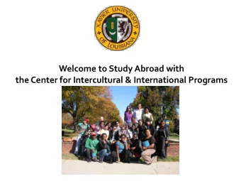 Welcome to Study Abroad with the Center for Intercultural &amp; International Programs  Xavier