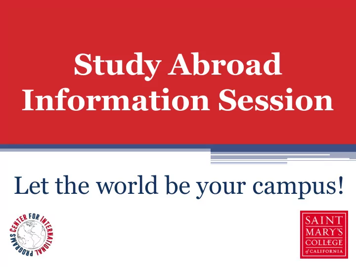 study abroad information session