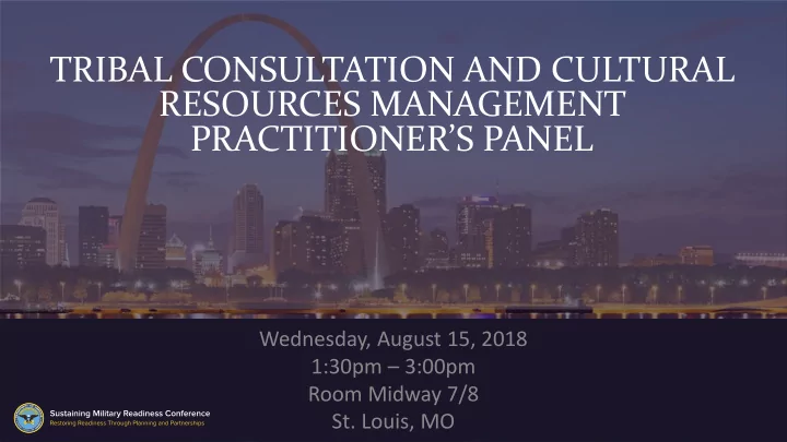 tribal consultation and cultural resources management