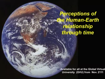 Perceptions of  the Human-Earth  relationship  through time  :  njen,  Available for all at the