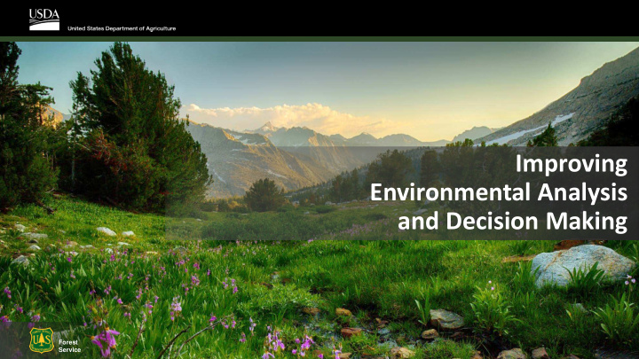 improving environmental analysis and decision making
