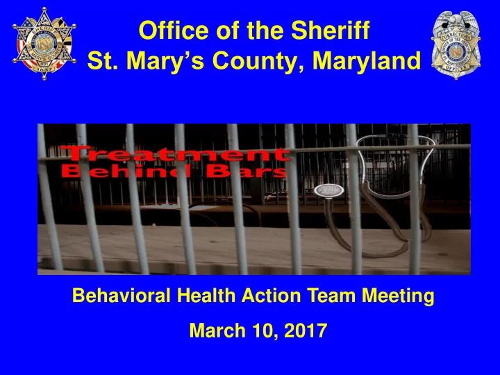 office of the sheriff st mary s county maryland