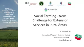 F  -   Conference  &quot;Rural futures in
