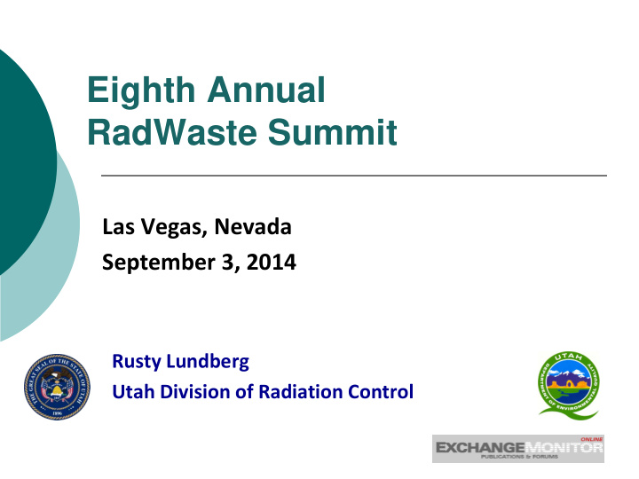 eighth annual radwaste summit