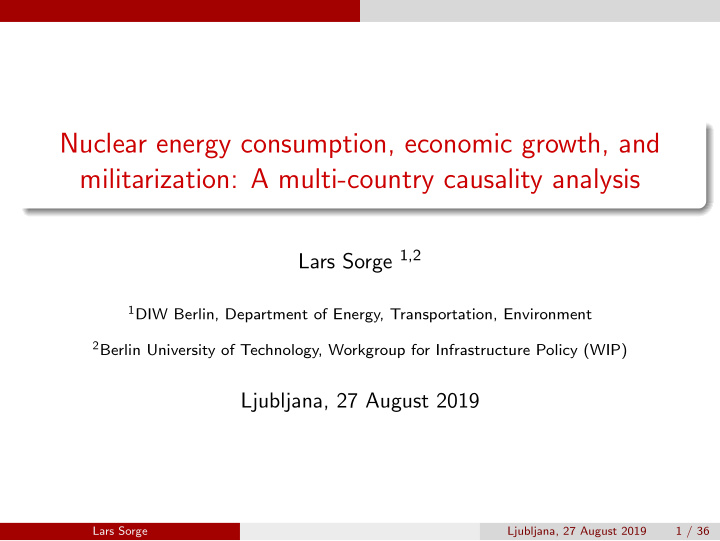 nuclear energy consumption economic growth and