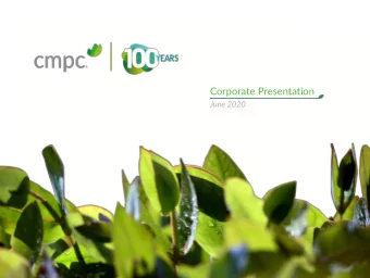 Corporate Presentation  June 2020  Forward-Looking Statements  This presentation may contain