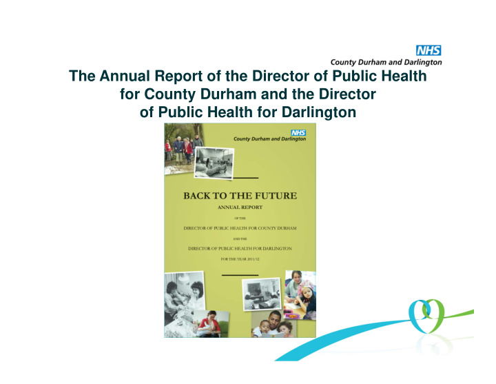 the annual report of the director of public health for