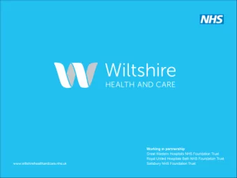 Home First for Wiltshire  What is it?  A simplification of discharge from hospital and direct