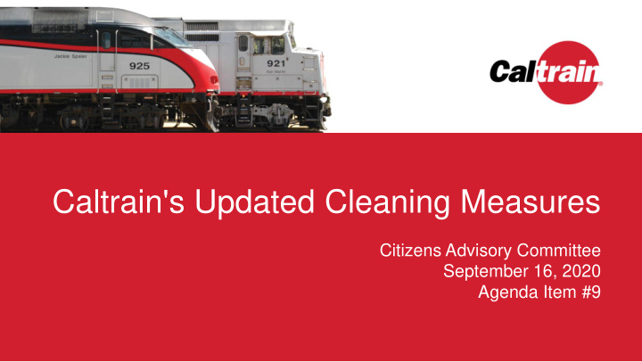 caltrain s updated cleaning measures