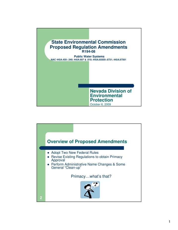 state environmental commission proposed regulation