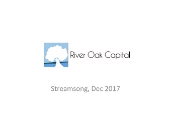 Streamsong, Dec 2017  Disclaimer  This presentation is not intended for public use or distribution.