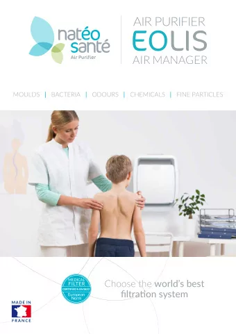 AIr PUrIFIEr      60 m  120 m  Bactericidal virucidal acaricidal pre-fjlter  Bactericidal