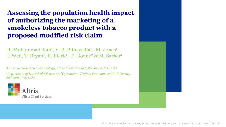 assessing the population health impact
