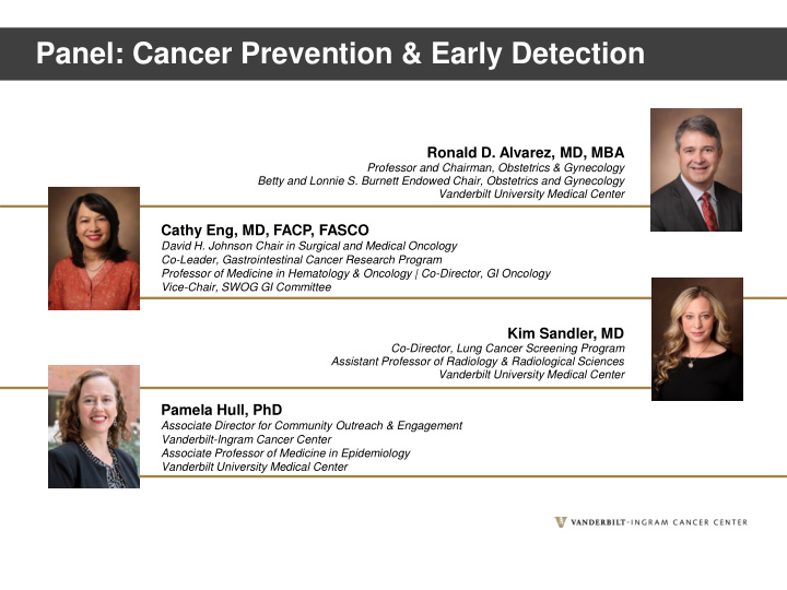 panel cancer prevention early detection