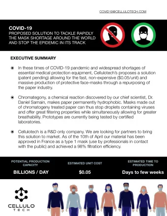 In these times of COVID-19 pandemic and widespread shortages of  essential medical protection