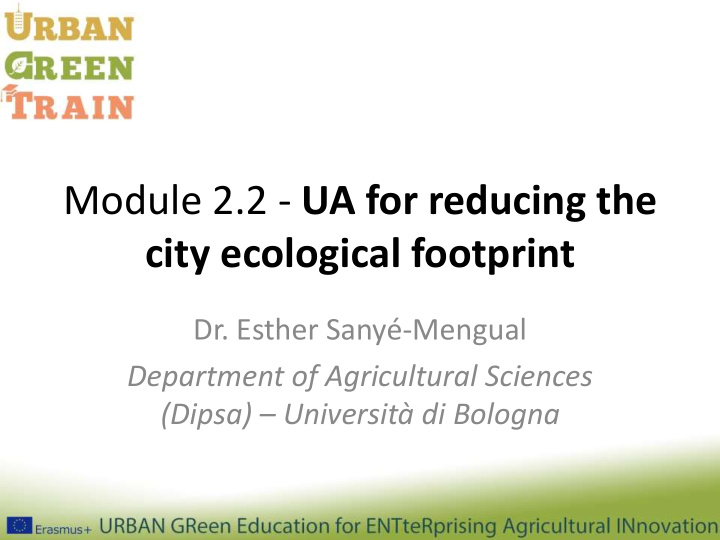 module 2 2 ua for reducing the city ecological footprint